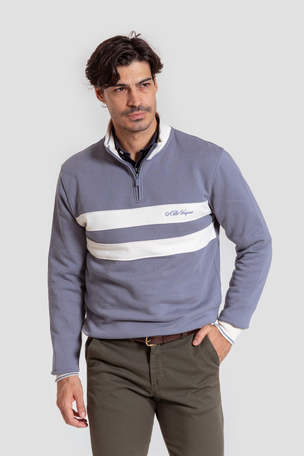 Sudadera Rayas Azul Noche - Huella