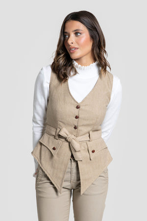 Chaleco Espiga Camel - Brío