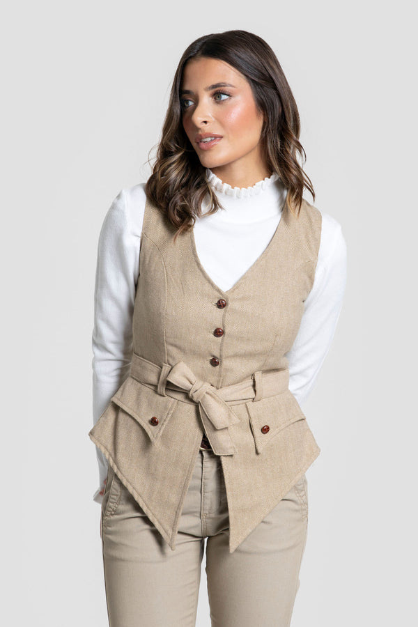 Chaleco Espiga Camel - Brío
