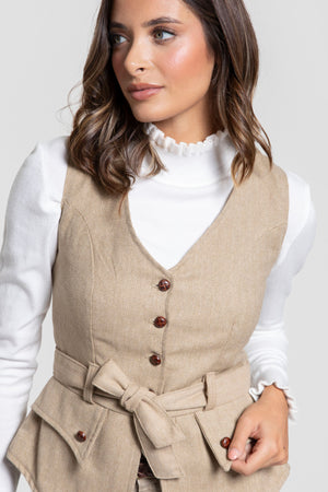 Chaleco Espiga Camel - Brío