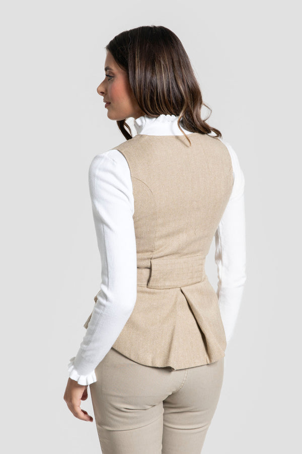 Chaleco Espiga Camel - Brío