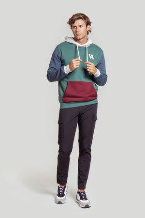 Sudadera Gorro Tricolor Menta - Legado