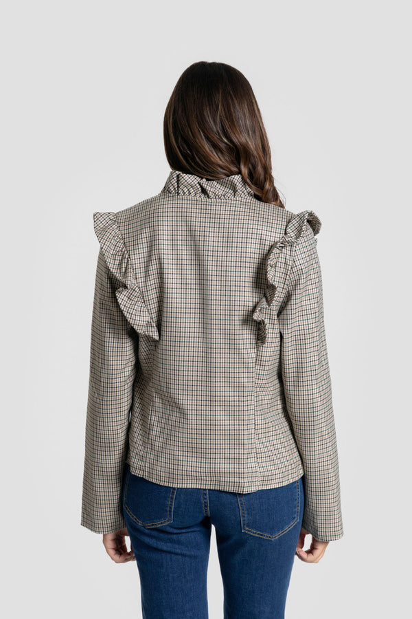 Chaqueta Volante Burdeos