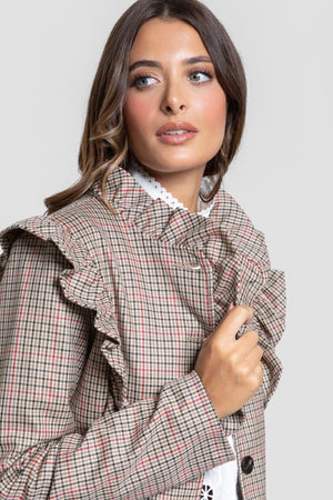 Chaqueta Volante Burdeos