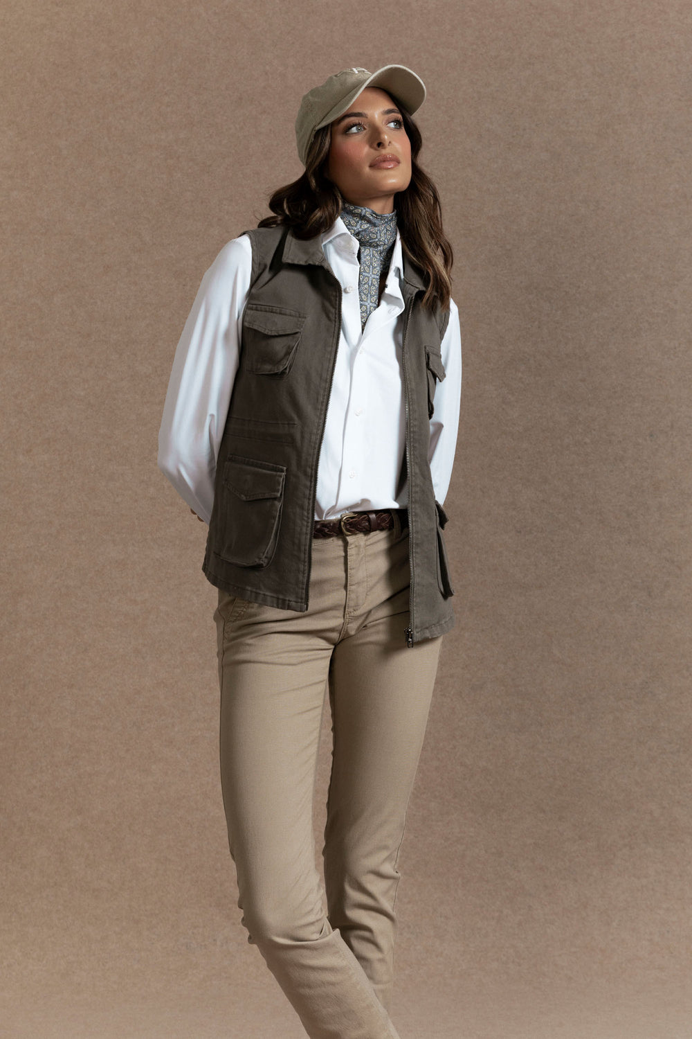 Chaleco Huelva Kaki Mujer