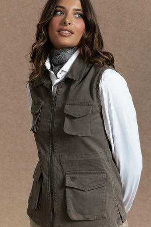 Chaleco Huelva Kaki Mujer