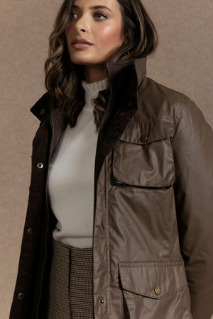 Abrigo Bolsillos Marron