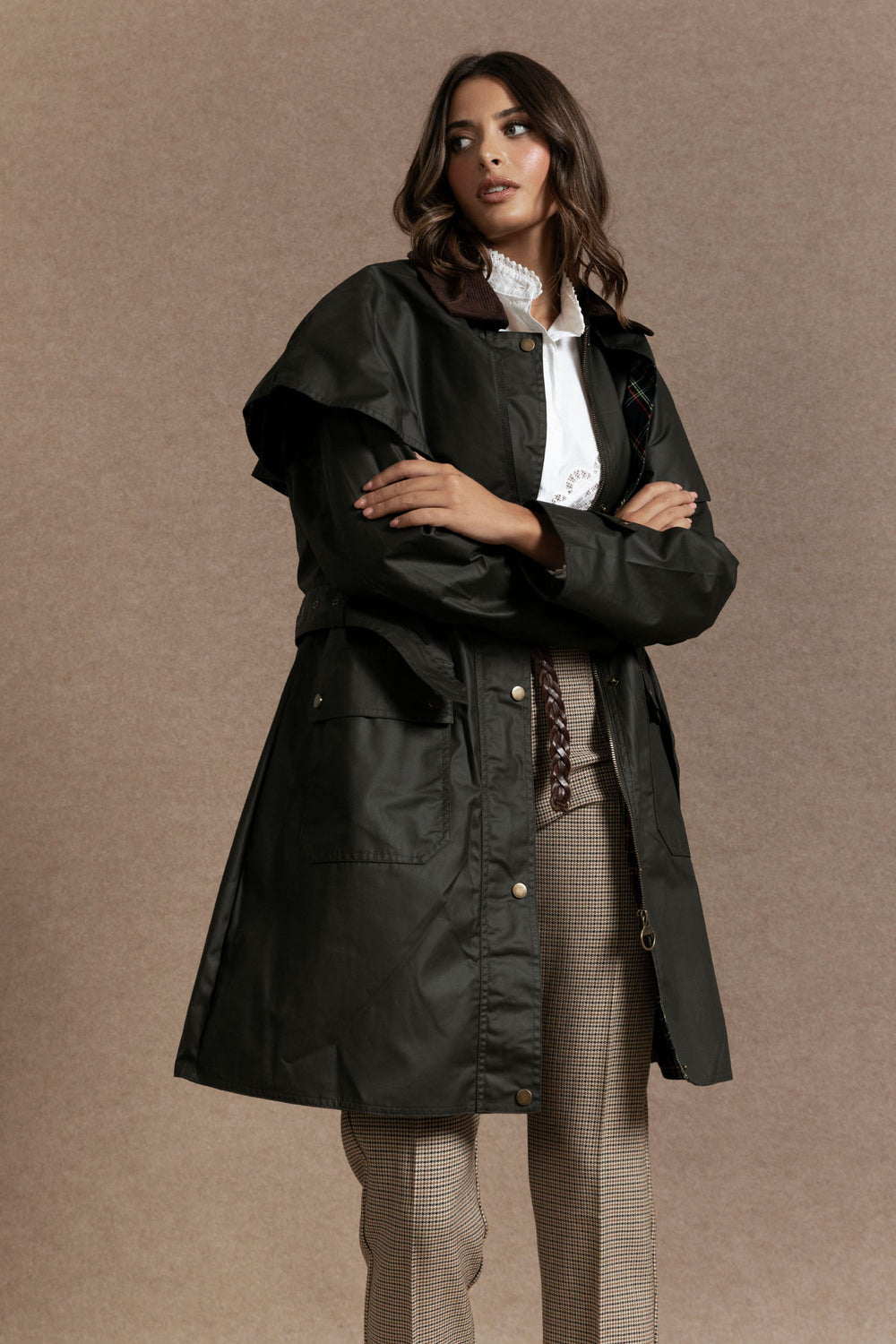 Abrigo Mujer Largo Kaki