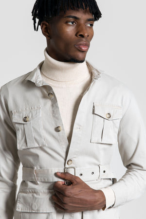 Sahariana Cinturon Hueso