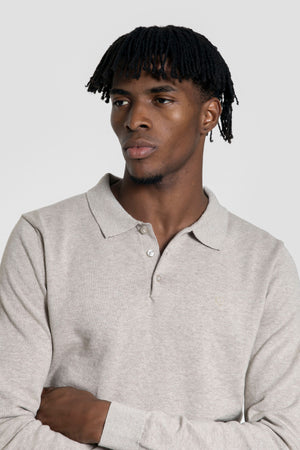 Polo Manga Larga Hueso