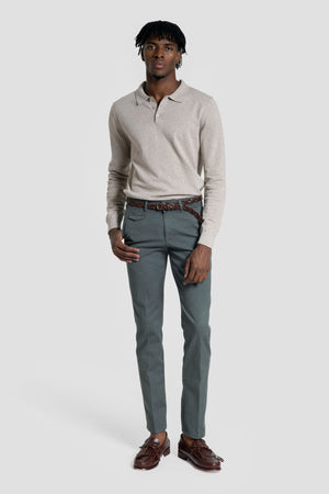 Polo Manga Larga Hueso