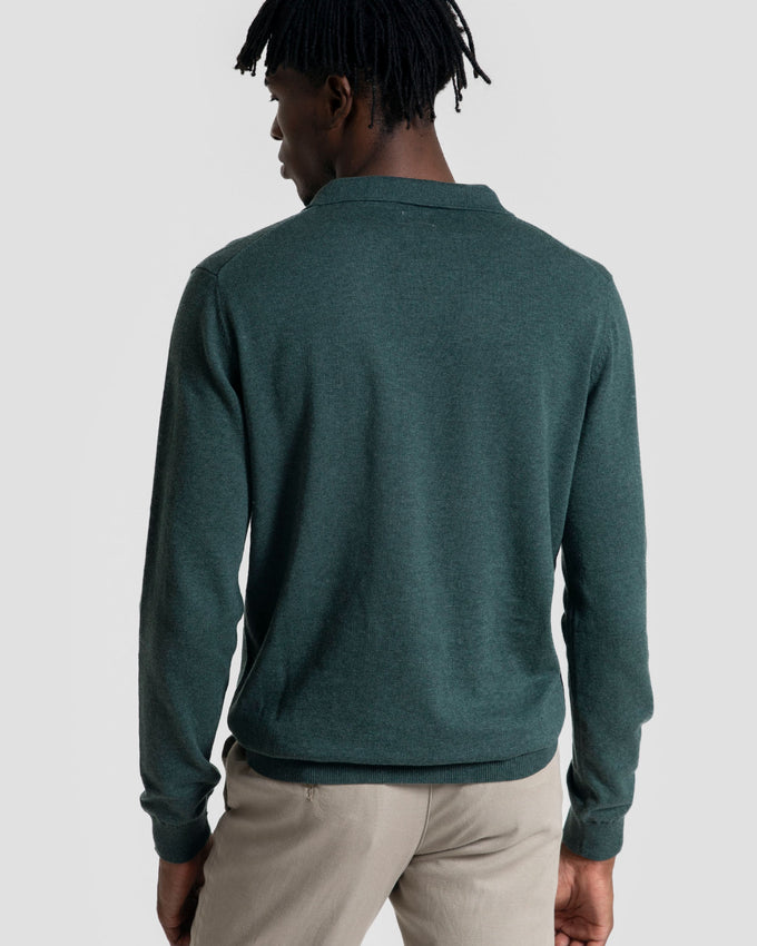 Long-Sleeve Polo Neck Top