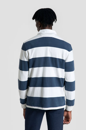 Polo Manga Larga Rayas Índigo - Legado