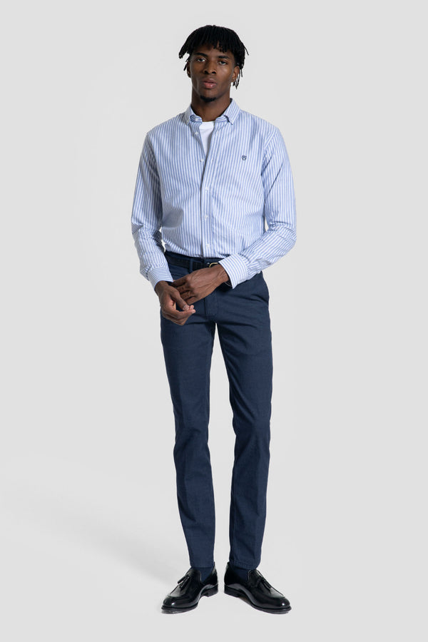 Camisa Rayas Azul Marino