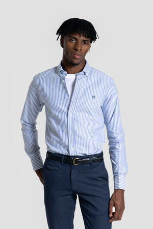 Camisa Rayas Azul Marino