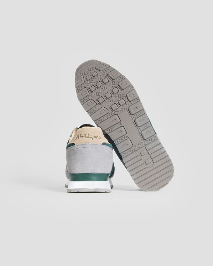 Zapatillas Hombre Gris con Verde