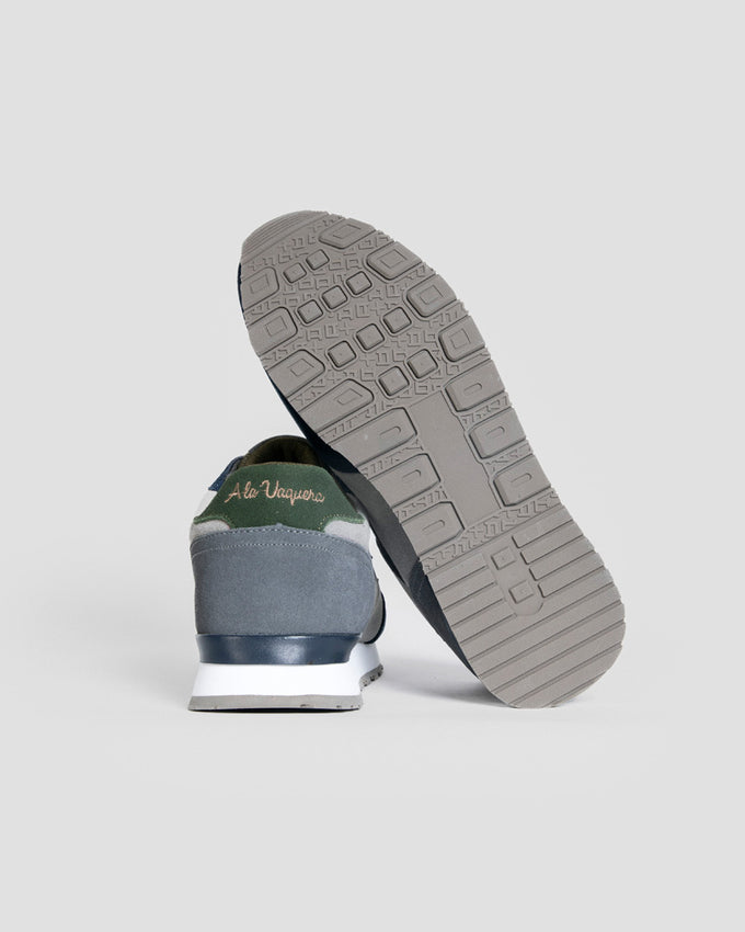Zapatillas Deportivas Verde Kaki con Azul