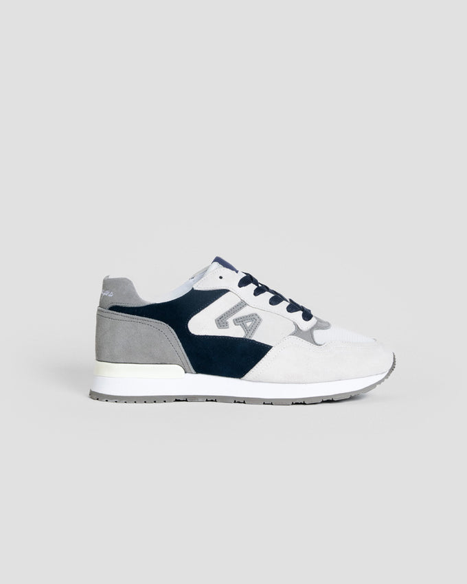 Zapatillas Deportivas Blancas con Azul y Gris para Hombre