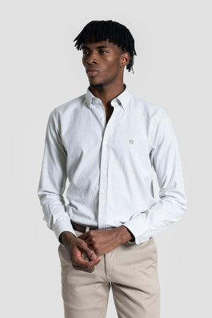 Camisa Rayas Verde Hoja