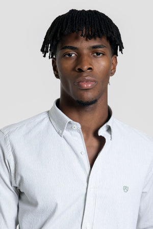 Camisa Rayas Verde Hoja