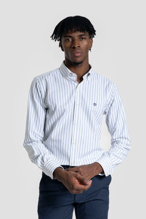 Camisa Doble raya Celeste