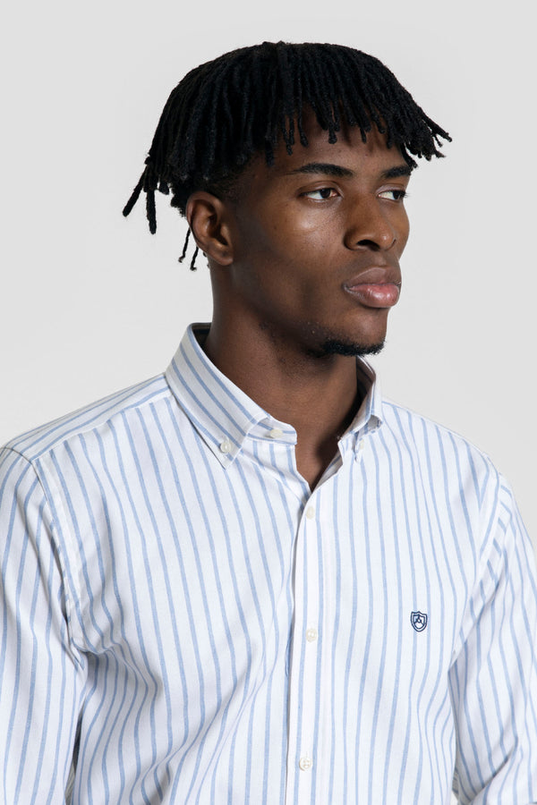 Camisa Doble raya Celeste