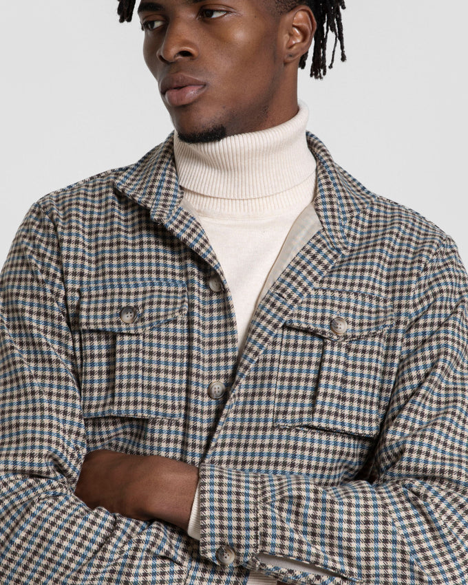 Sobrecamisa de Cuadros Marrón para Hombre