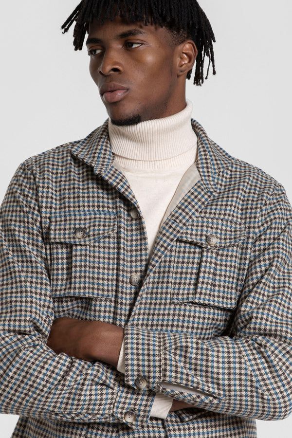 Sobrecamisa Cuadros Marron