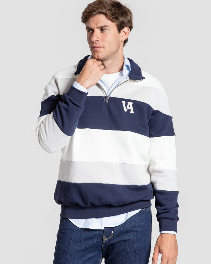 Sudadera de Rayas Marino
