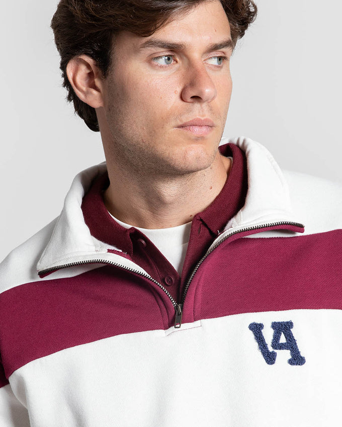Sudadera de Rayas Burdeos