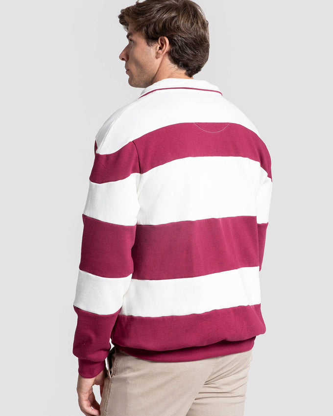 Sudadera de Rayas Burdeos
