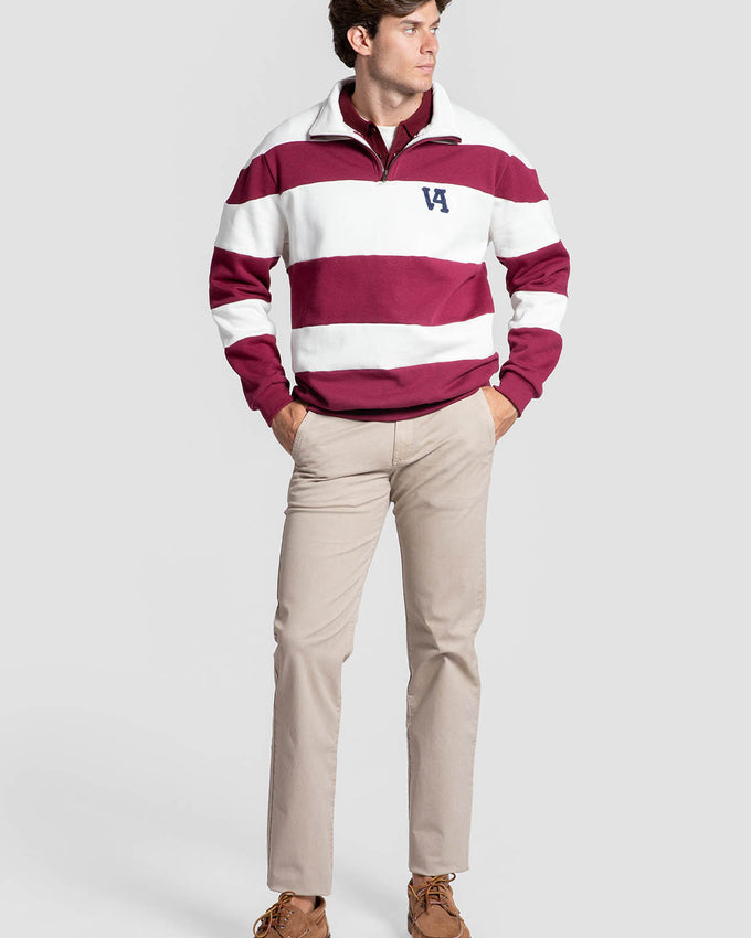 Sudadera de Rayas Burdeos