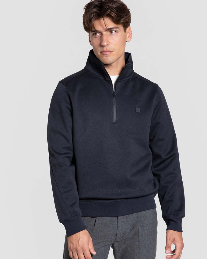 Sudadera Tejido Piqué Media Cremallera