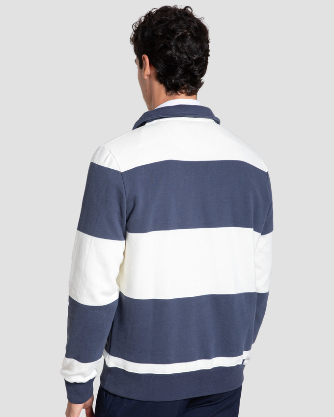Sudadera Bloques Media Cremallera
