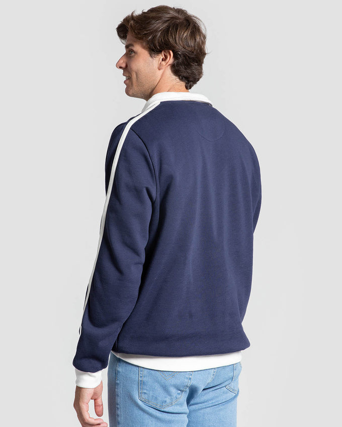 Sudadera Vivos Contraste Marino