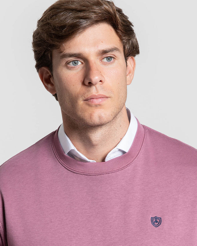 Sudadera Básica Escudo Buganvilla
