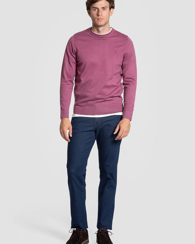 Jersey Caballo Cuello Redondo Buganvilla.