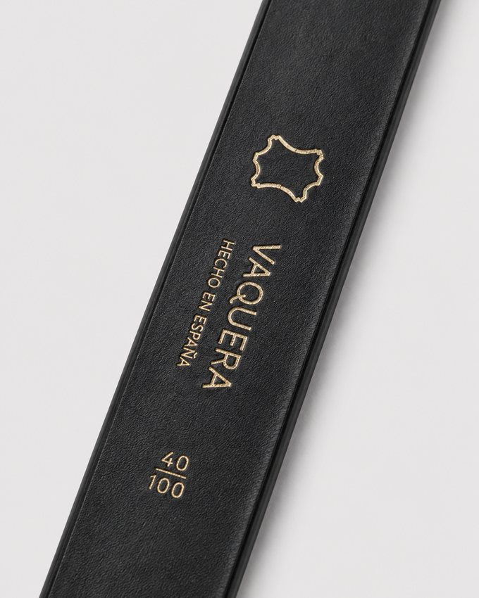 Cinturón Piel Charol Negro