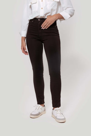 HIGH WAIST SKINNY PANTS BLACK