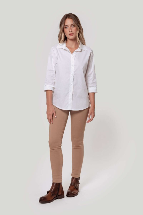 HIGH WAIST SKINNY CAMEL PANTS