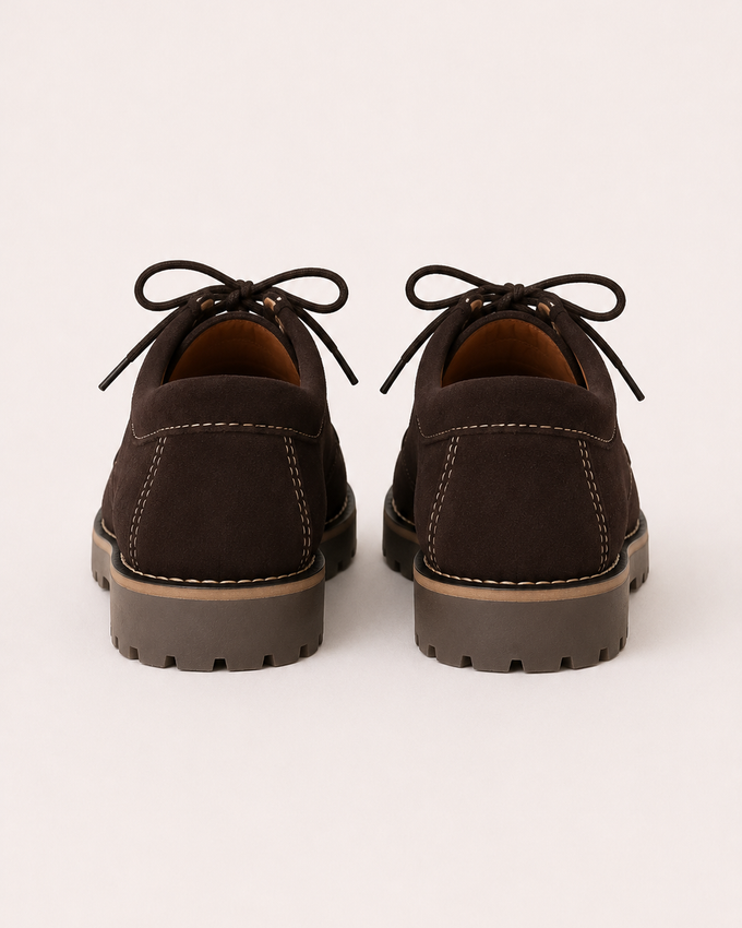 Zapato Serraje Marrón Oscuro Suela Track