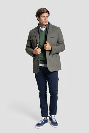 Chaqueta Bolsillos Kaki