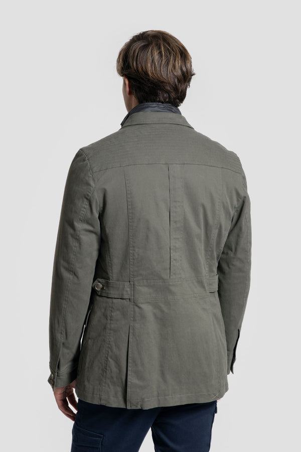 Chaqueta Bolsillos Kaki