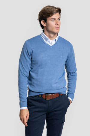 Jersey Cuello Pico Índigo - Raíces