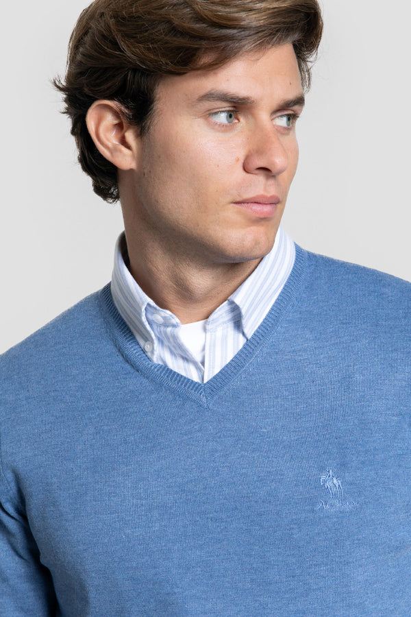 Jersey Cuello Pico Índigo - Raíces