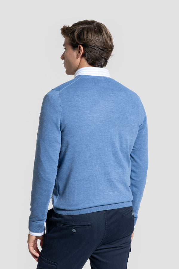 Jersey Cuello Pico Índigo - Raíces