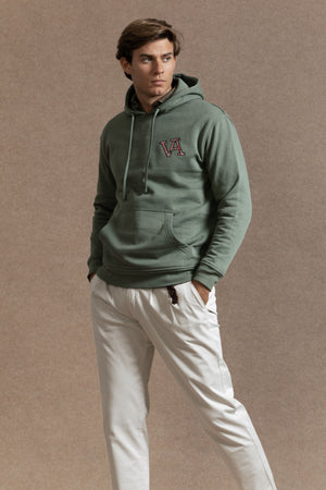 Sudadera VA Etnica Gorro Verde Hoja - Raíces