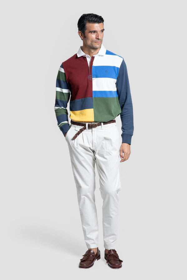 Polo Manga Larga Burdeos