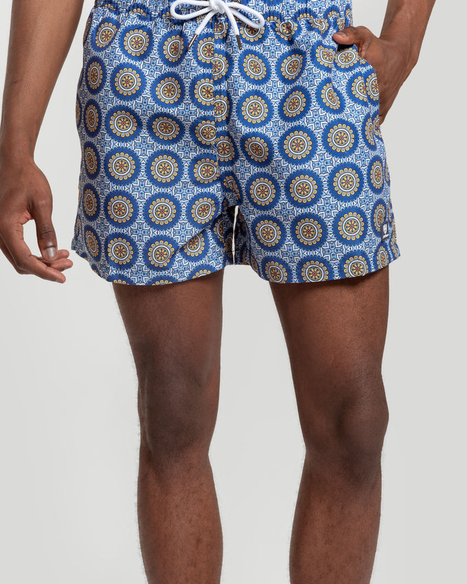 Fato de banho azul estampado