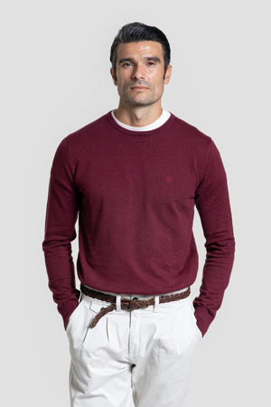 Jersey Cuello Caja Burdeos - Raíces